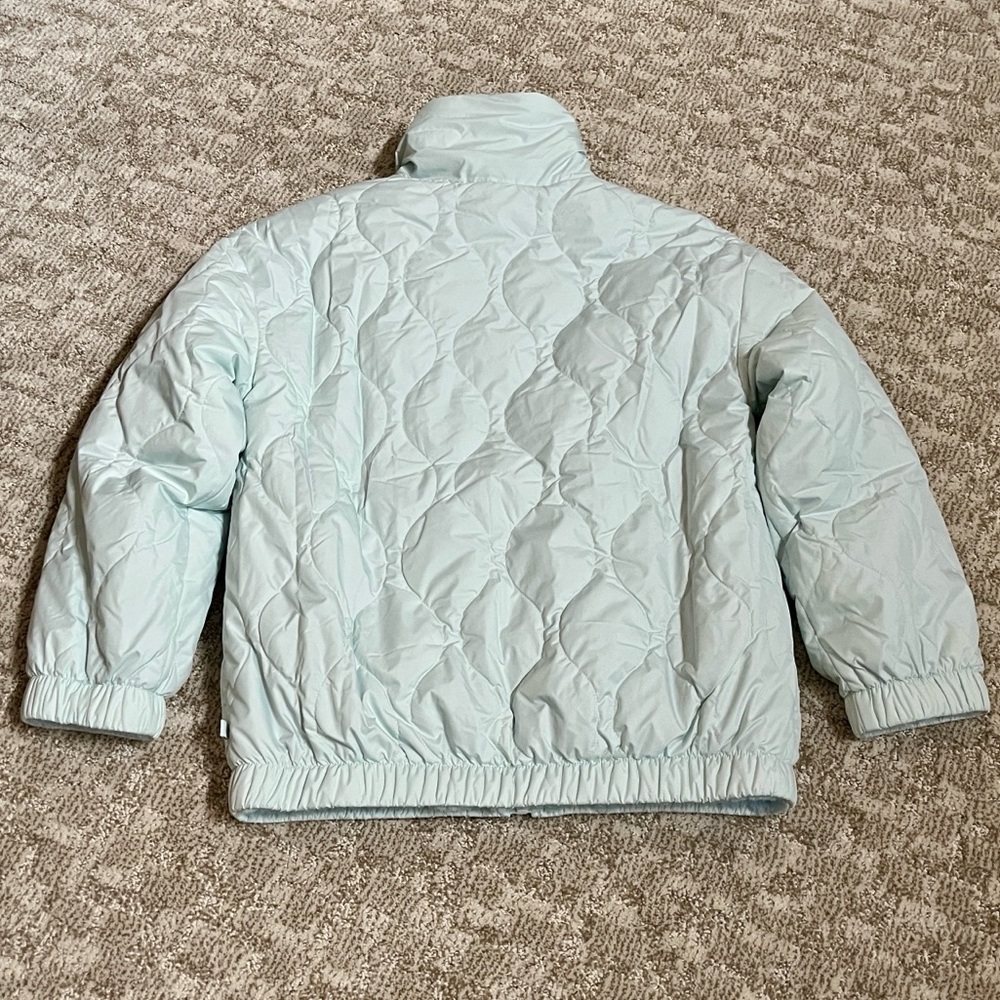 Athleta Girl Reversible Warm + Fuzzy Jacket in Halycon Blue—Medium - Picture 9 of 11